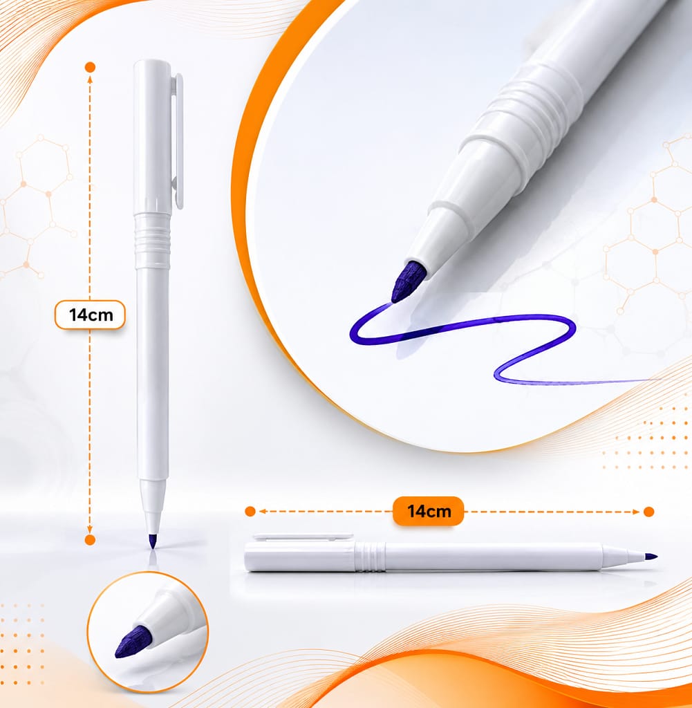Sterile single-tip surgical skin marker for preoperative site marking and patient identification