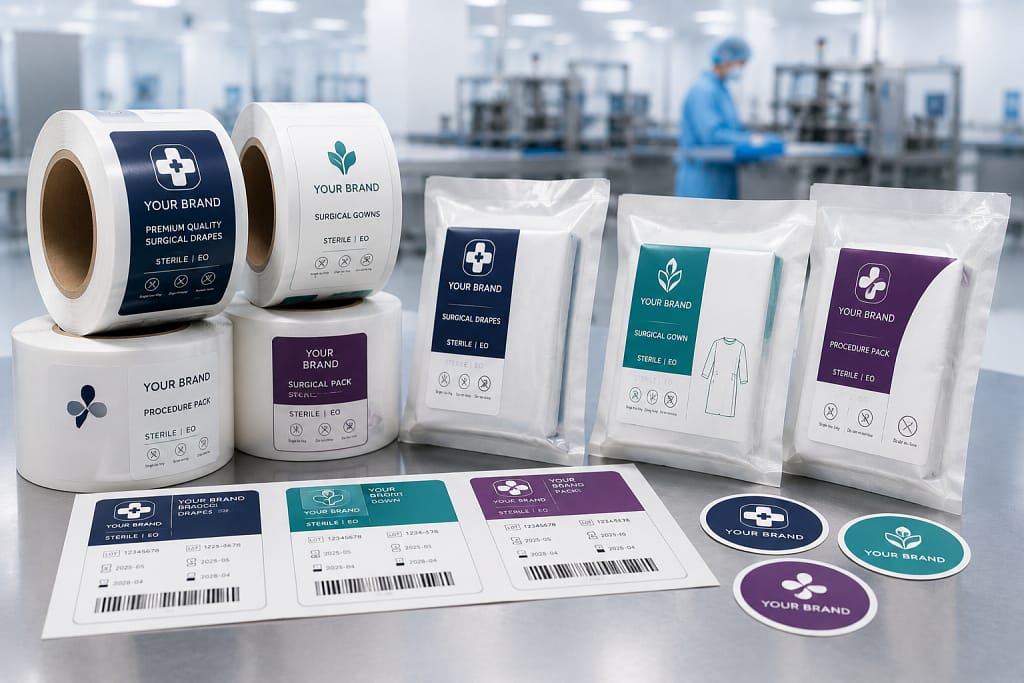 Private label surgical product packaging and branding for OEM medical manufacturing distribution