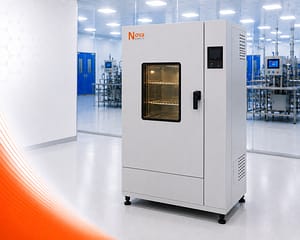 Accelerated aging test oven for medical device durability testing and long-term product quality validation