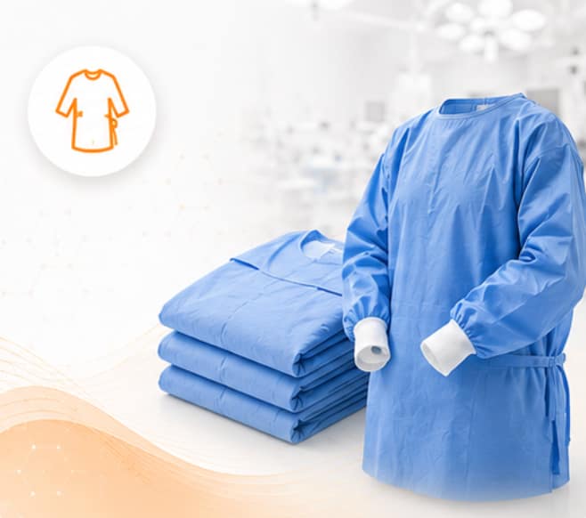 Disposable sterile surgical gowns for healthcare professionals providing barrier protection